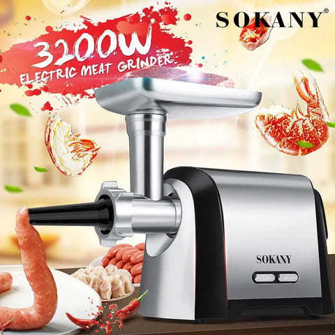 Electric Meat Grinder, Heavy Duty Meat Mincer Sausage Stuffer Machine, 3200W Stainless Steel Food Grinder Stand Mixers