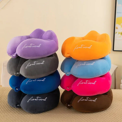 Neck Pillow Airplane Car Pillow Travel Healthcare Soft Travel Pillow U Shaped Nap Neck Cushion PP Cotton