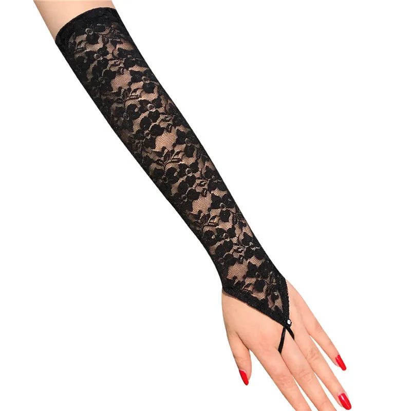 Fingerless Gloves Women Stretch