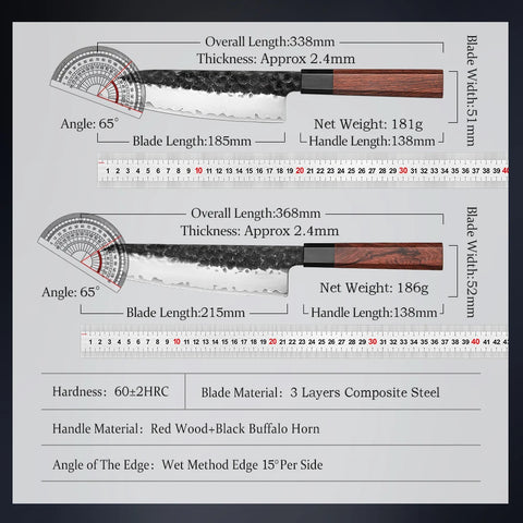 Kitchen Knife Set Chef Utility Stainless Steel