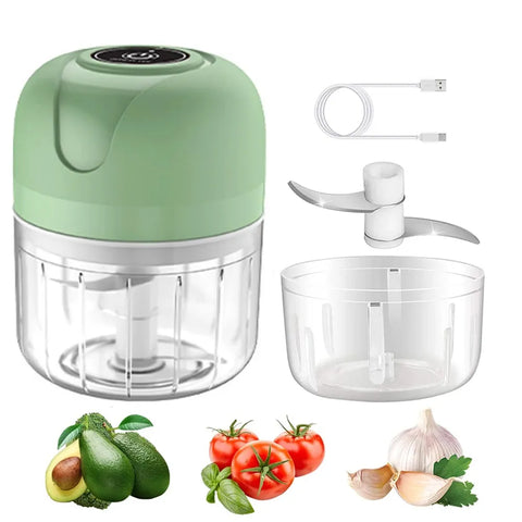 Electric Kitchen Food Chopper Mini Garlic Masher