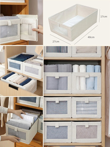 Large visible window clothing storage box