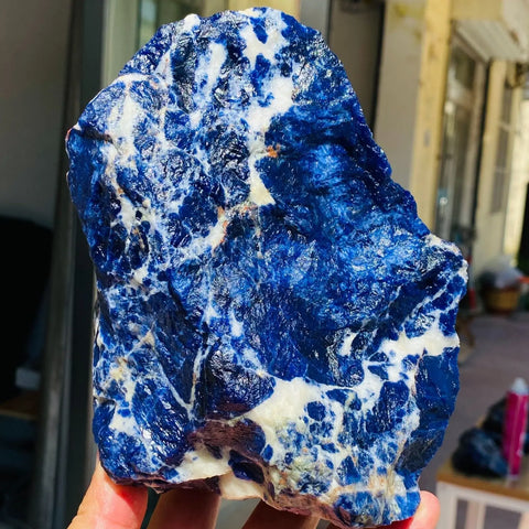 Natural Large Blue Sodalite Rock Crystal Gemstone