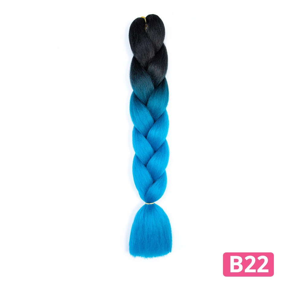 Colorful Hair for Braids Synthetic Braiding Hair Extensions for Girls Jumbo Braid Hair for Crochet Box Expression Braiding Hair