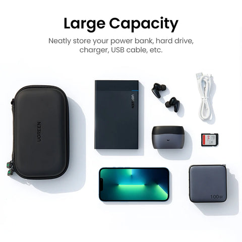 UGREEN Hard Disk Drive Case for 2.5 inch External Hard Drive Portable HDD SSD Box for Power Bank Storage Case Travel Bag