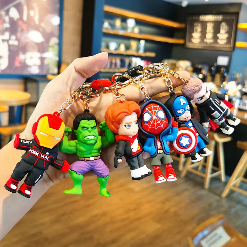 Cute Cartoon Spiderman Silicone Keychains