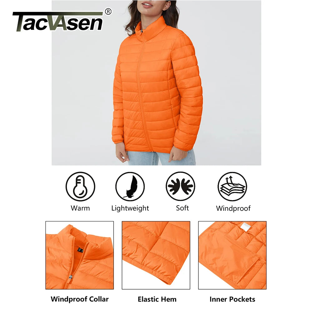 Womens Winter Lightweight Quilted Down Warm Coats Casual Windbreaker