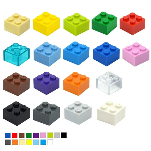 50PCS DIY 2x2 Dots Building Blocks Thick Figures Bricks Educational Creative Size 2*2 Dots Leduo 3003 Toy for Children