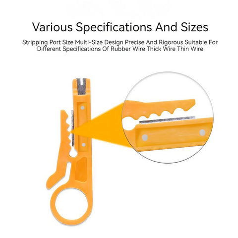 STONEGO 1PC Portable Wire Stripper and Network Cable Crimping Pliers Dual Function Tool for Ethernet Cables and Wires