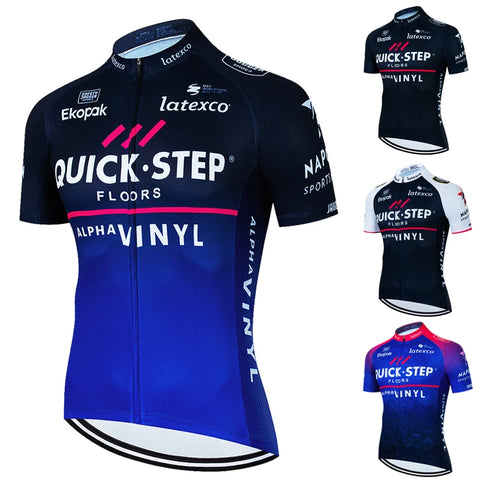 QUICK STEP Bike Cycling Jersey 2023 Summer Racing Sport MTB Bicycle Shirt Ropa Ciclismo Man Outdoor Bike Short Sleeve Clothing