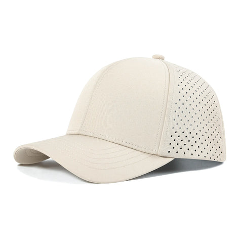 Dry Baseball Cap Laser Cut Mesh Ball Cap Curved Brim Snapback Hat