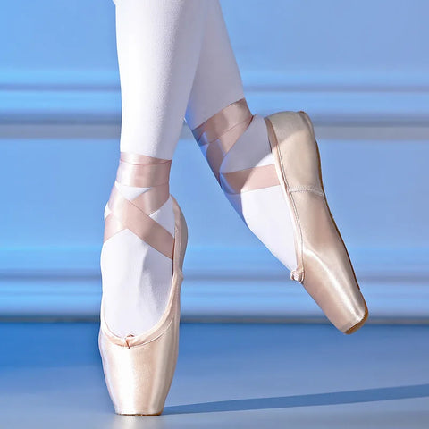 Ballet Pointe Shoes Professional with Ribbons Shoes