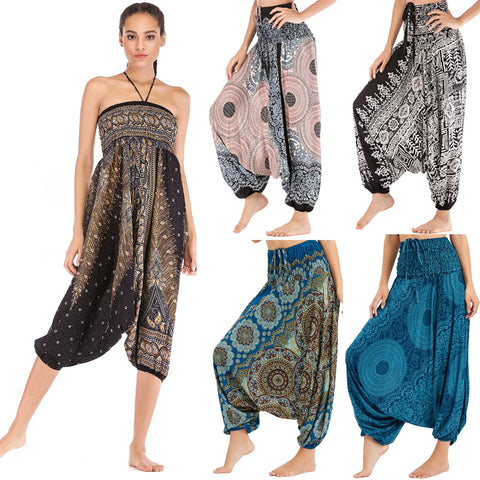 Women High Waist Harem Baggy Boho Yoga Wear