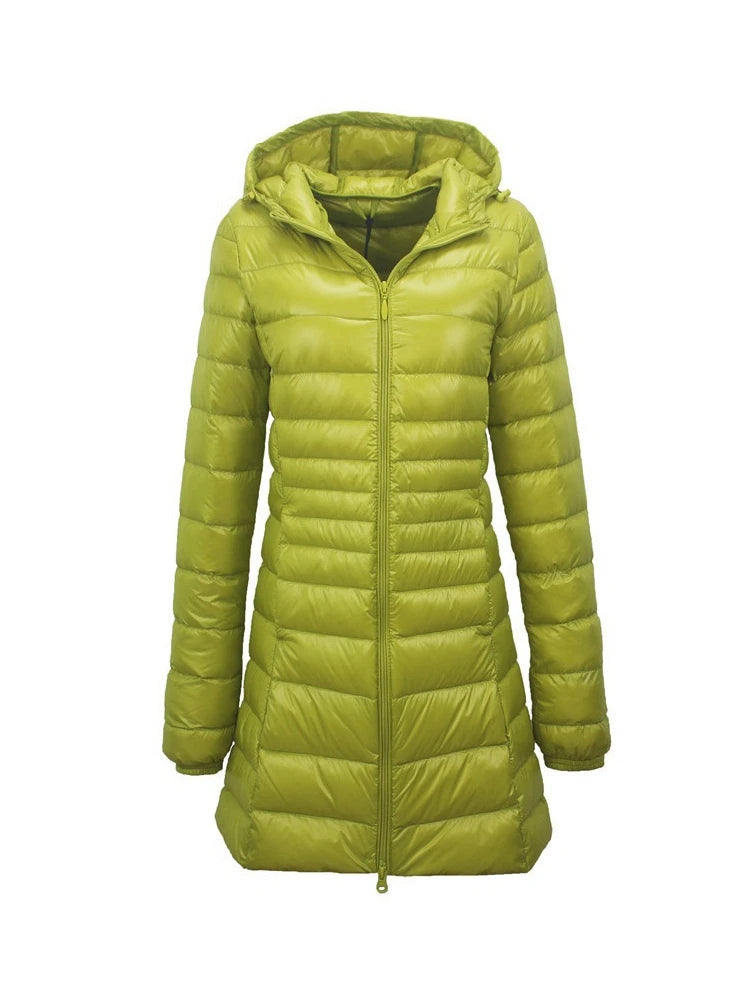 Light Down Jacket Women With Hooded Down Coat Female Big Size Coats