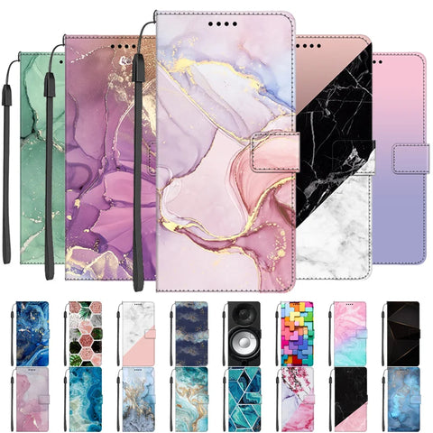 Marble Leather Case For iPhone