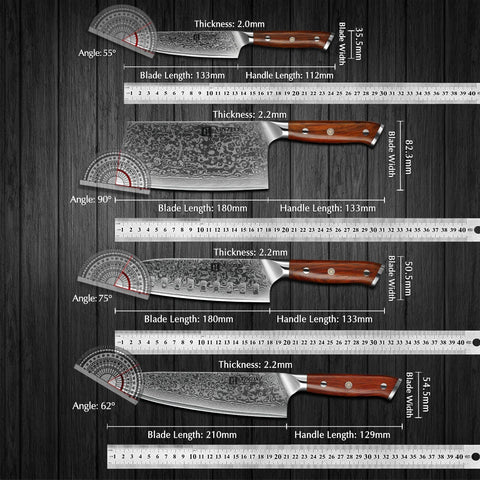 Kitchen Knife 67 Layers Damascus Steel Chef Slicing Knife