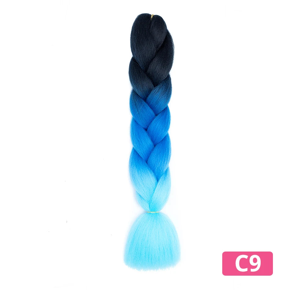 Colorful Hair for Braids Synthetic Braiding Hair Extensions for Girls Jumbo Braid Hair for Crochet Box Expression Braiding Hair