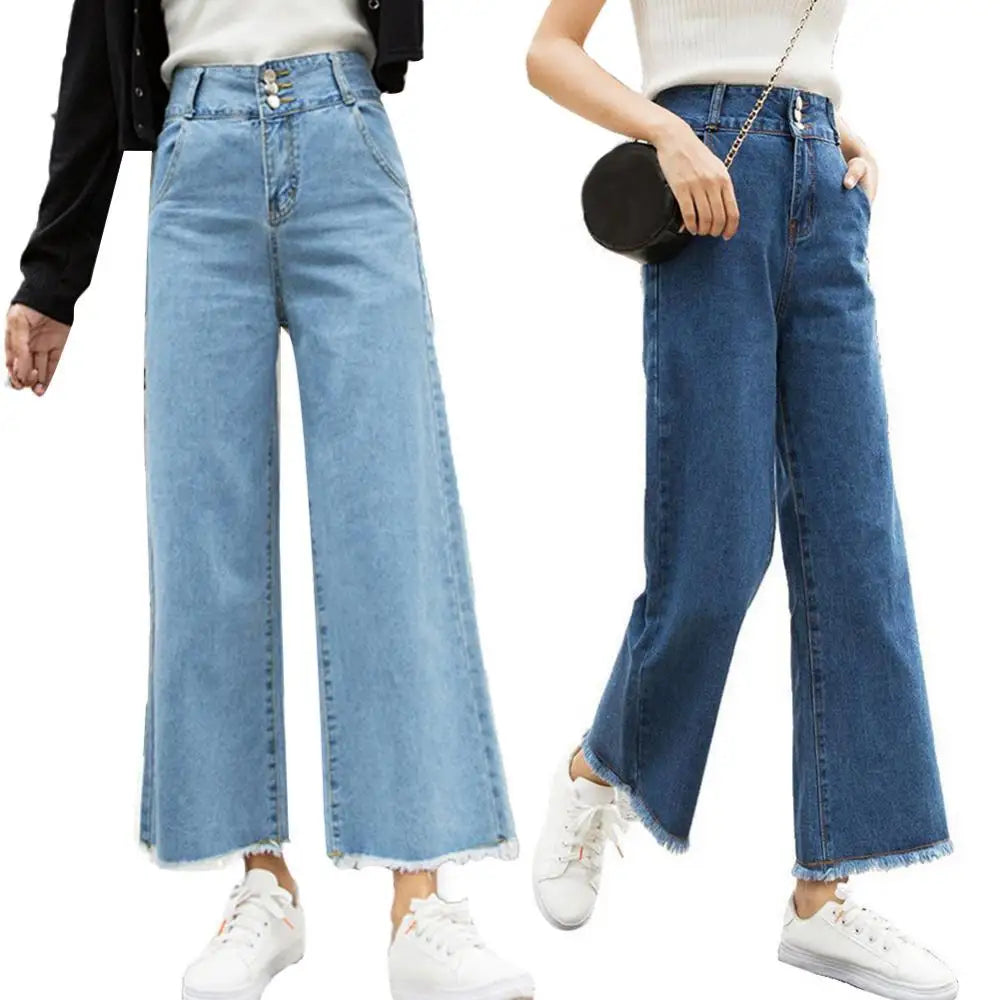 Straight Women Pants High Waist Loose Trousers