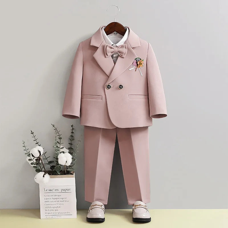 Children Formal Pink Wedding Dress Suit