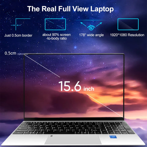 Gaming Laptop AMD R7 4700U 32GB DDR4 2TB SSD 5G Wifi Windows 11 Netbook Fingerprint Unlock HD Camera Protable Office Computer