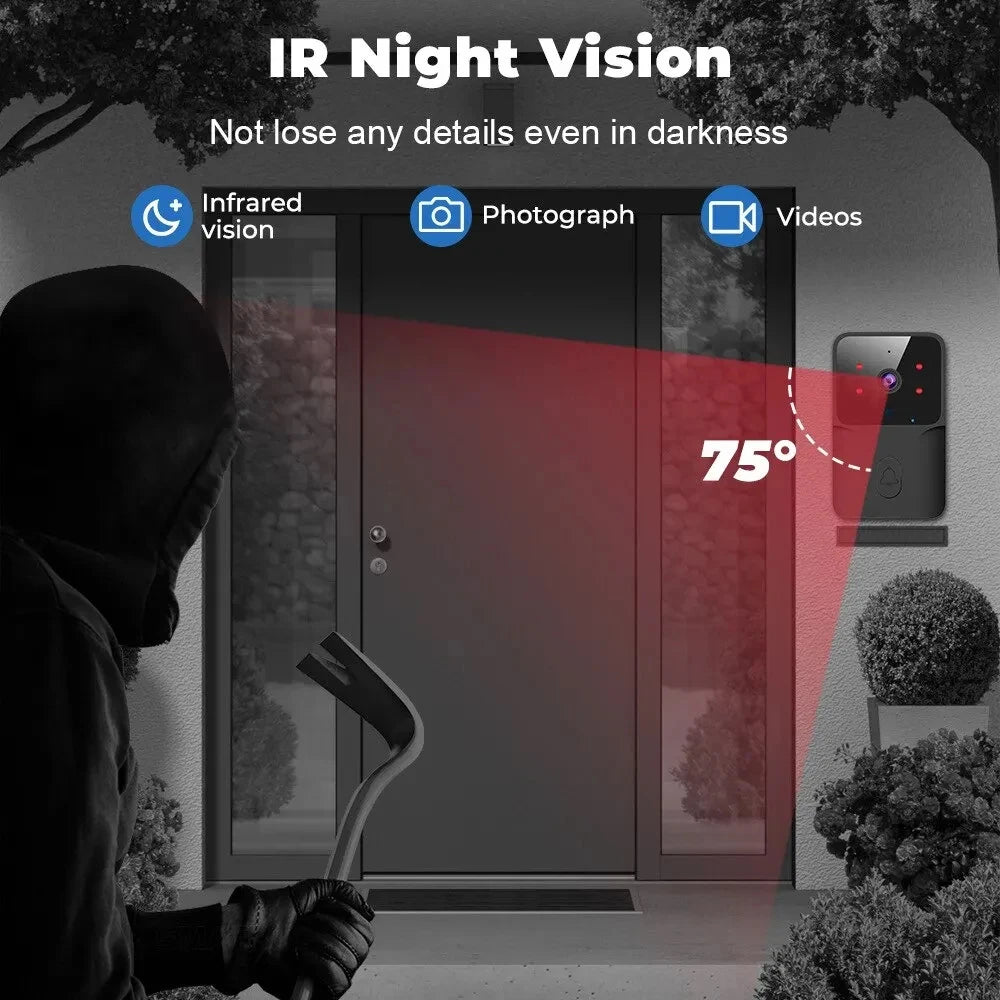 Wireless Night Vision Smart Home Security Intercom Voice