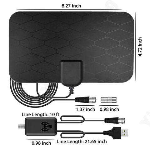 Indoor High-definition Digital TV Antenna Mini Grid Pattern TV Antenna 4K 1080P  For DVB-T2 Antenna