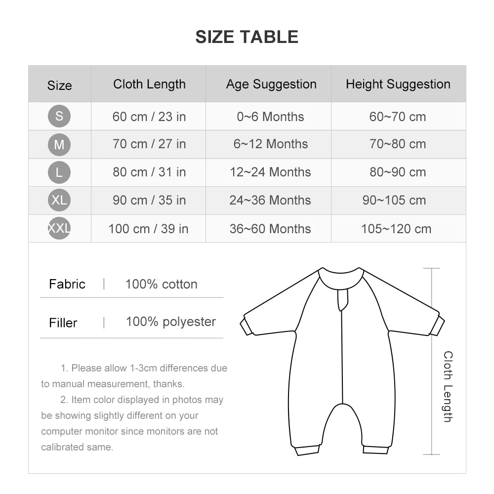 1-4 Years Winter Baby Sleepsack  Baby Bedding