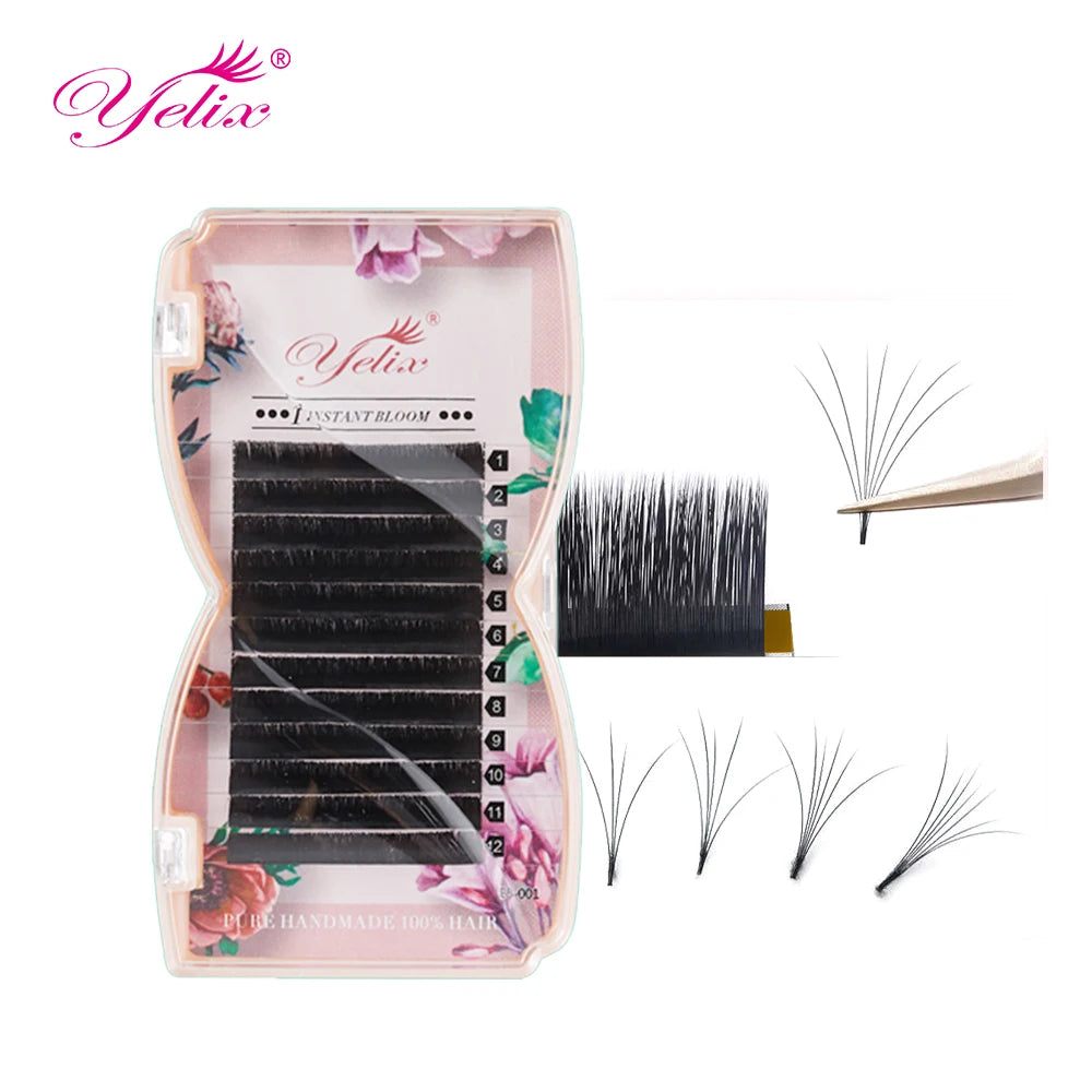 Faux Mink Eyelashes Soft Natural Lash Extension Volume Russo Auto Fans