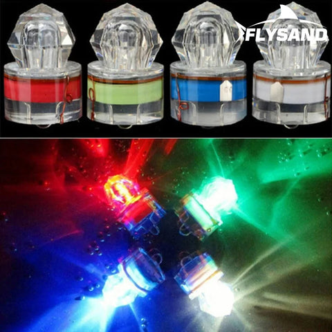 FLYSAND LED Fishing Lamp Underwater Diamond Shape Flash Light Attracting Squid Fishing Lure Tackle Fishing Tools