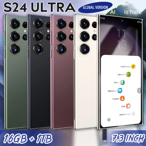 SmartPhone S24 Ultra 7.3HD Android13 Mobile Phone Unlocked 5G Dual Sim 7000mAh Teléfono 16GB+1TB Cellphones 50MP+108MP Celulares