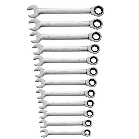 Ratchet Combination Metric Wrench Set Fine Tooth Gear Ring Torque and Socket Wrench Set Nut Tools for Repair