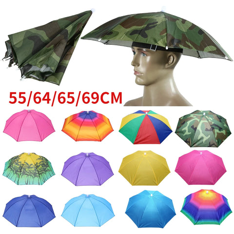 Outdoor Foldable Head Umbrella Hat