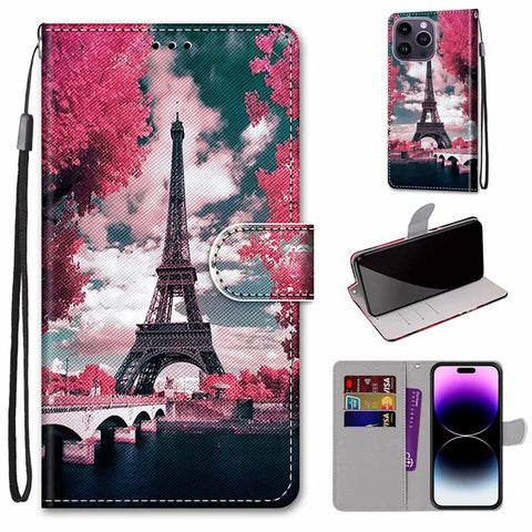 Flower Pattern Flip Case For Samsung Galaxy