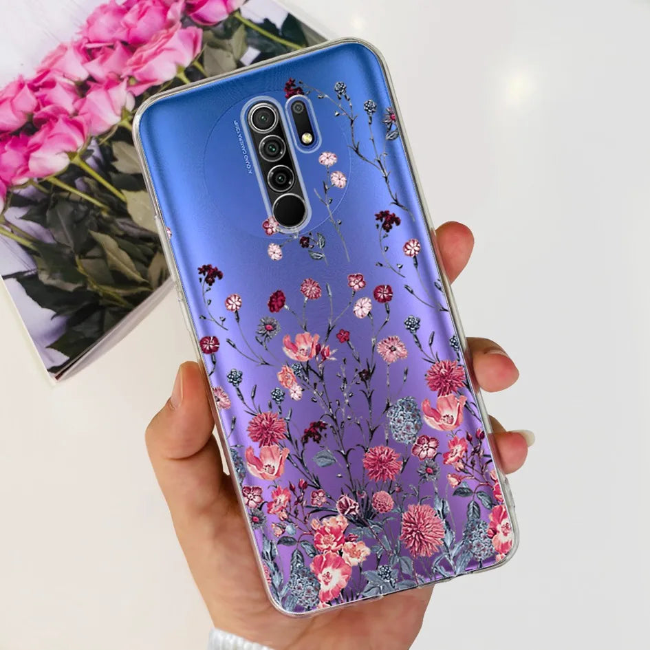 For Xiaomi Redmi 9 Prime Case Fashion Marble Soft Silicone Transparent Phone Back Cover For Xiaomi Redmi 9 Bumper on Redmi9 Capa