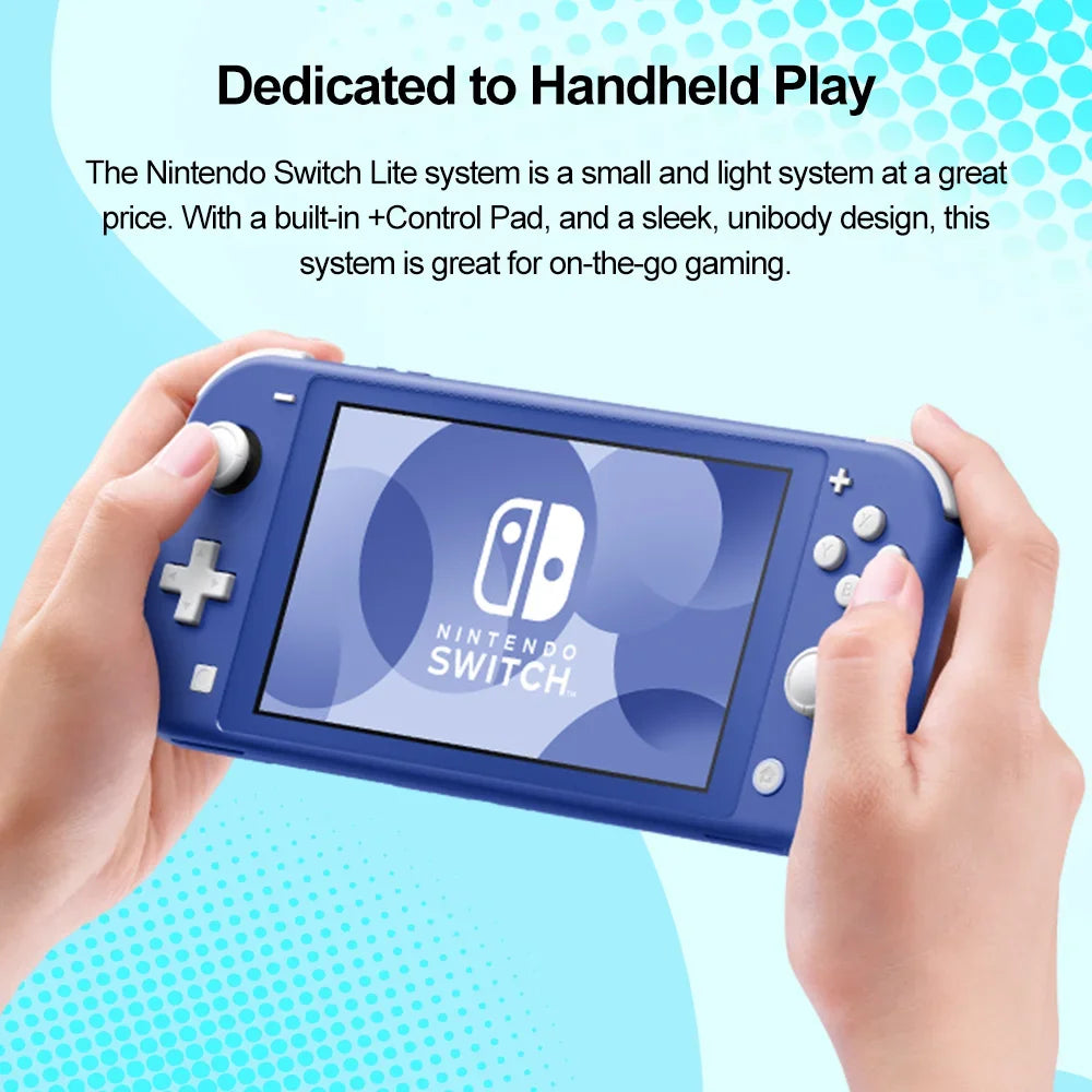 Nintendo Switch Lite Blue Game Console Multiple Color Optional 275g with 5.5 Inch LCD Touch Screen Lightweight and Portable