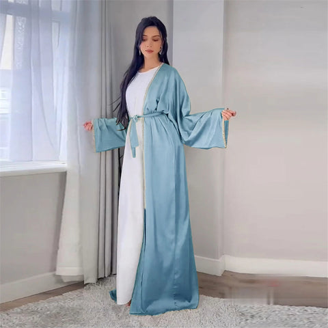 Open Abaya Arabic Long Dress Women