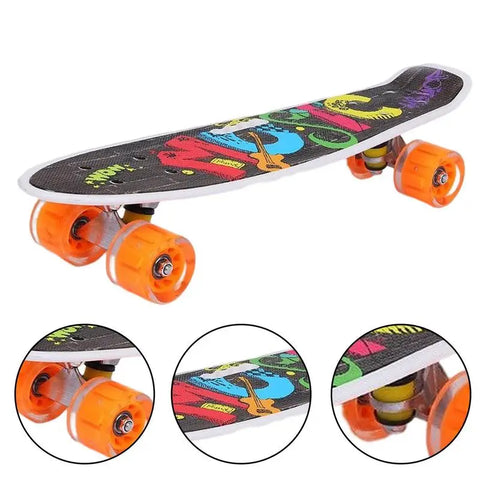 Skateboards For Teens 22 In Complete Skateboard Small Fish Boards For Kids Easy Carrying Deck Toys With Strong Bearing For Kids