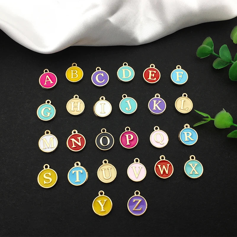 A-Z Letter Charms Enamel Charms Alphabet