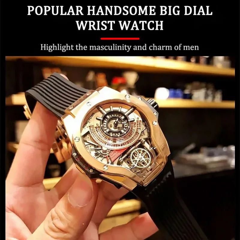 Men's Large Dial Fashion Watch Warcraft Style Mechanical Watch