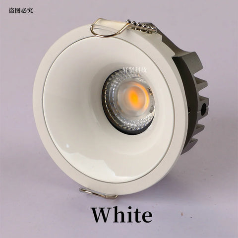 Recessed Anti-glare LED COB Spot Light Dimmable Rose Gold/Silver Aluminum Ceiling Lamp Downlight Home Living Room Bedroom