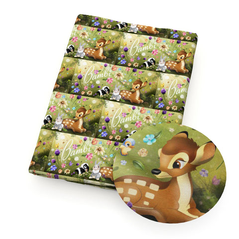 Disney Bambi 50*145cm Polyester Cotton Fabric Sewing Quilting Fabric Needlework Material DIY Handmade