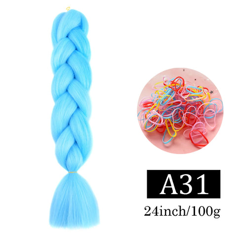 24 Inch Jumbo Braids Extensions Synthetic Braiding Hair Afro Ombre Color kanekalon Hair for Children Braid