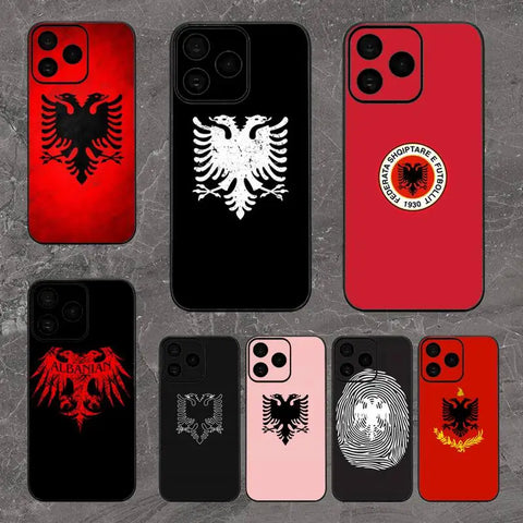 Albania Flag Phone Case For iPhone 8 15 Plus 11 12 13 Pro Max  14 14 15Pro Max