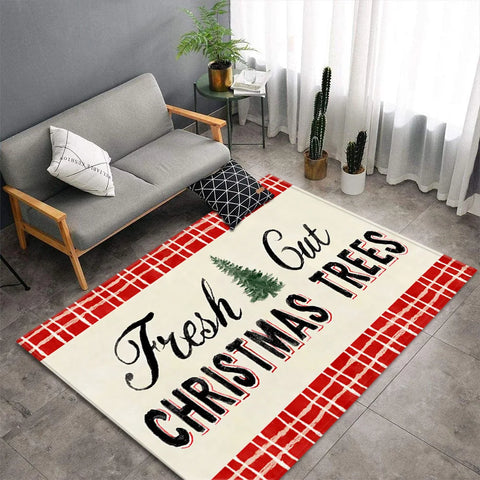 Christmas Carpet for Living Room Home Decoration Large Rugs Santa Claus Kids Room Children Bedroom Bedside Mats New Year Gifts