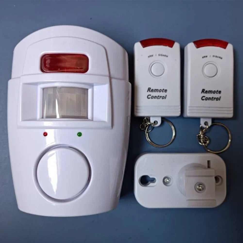 Motion Detector Alarm Battery-powered PIR Alert Infrared Sensor Alarm Home Security System for Door Shed Garage Caravan