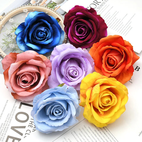 Artificial Silk Flower Heads DIY Birthday Party Wedding Decoration Wreath Scrapbooking