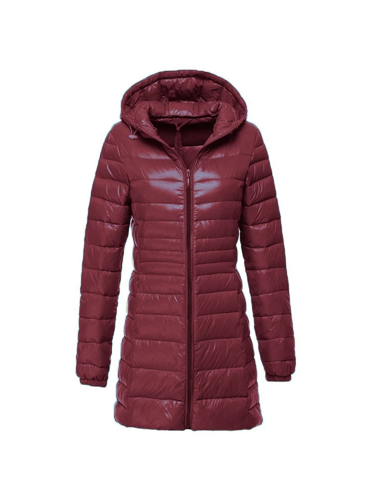 Light Down Jacket Women With Hooded Down Coat Female Big Size Coats