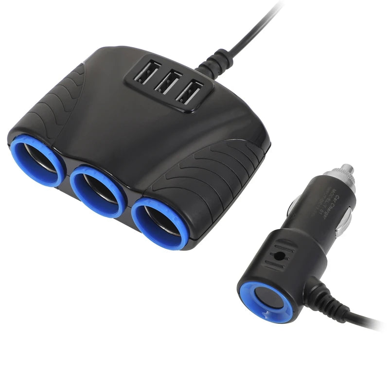 Multi Socket Car Cigarette Lighter Socket Extension