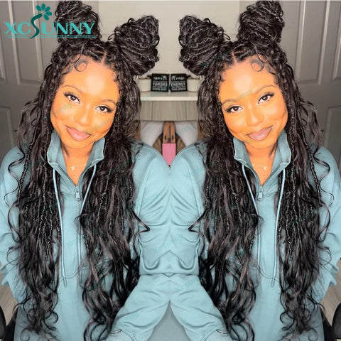 Body Wave Pre Looped Crochet Boho Locs With Human Hair Curls Knotless Braid Goddess Locs Crochet Hair With Human Hair Curly Ends