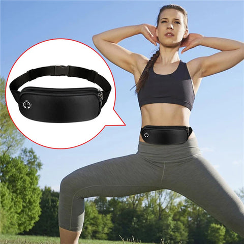 Sports Fanny Pack Belt Bag Women Men Running Waist Bag Phone Black Gym Bags Running Accessories